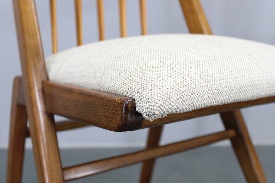 Image 1 of 1970 Ensemble de quatre chaises de salle à manger en hêtre, Allemagne de l'Ouest