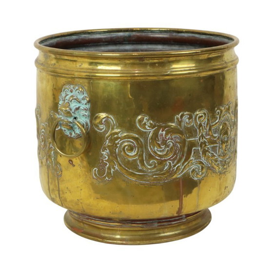 Image 1 of Antique Brass Jardinière Planter