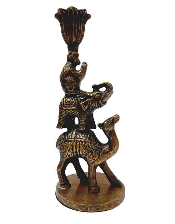 Image 1 of Vintage messing beeldje - kandelaar