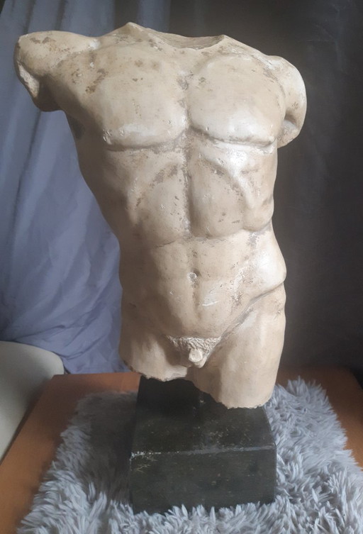 Atelier Gebr. Van Paridon – Torse classique de discophore sur socle en marbre – Vers 1950