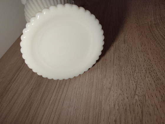 Image 1 of Rare Trianon ewer in fluorescent uranium glass, attributed to Portuieux/Vallerysthal, 1960