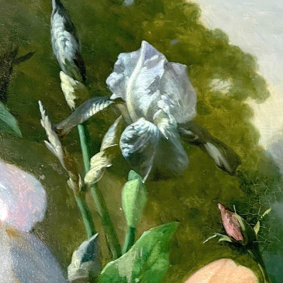 Henri Robbe, Bunch of Flowers Still Life, Oil on Panel, 1840s – Paintings & Drawings, Wood (photo 7 of 18)