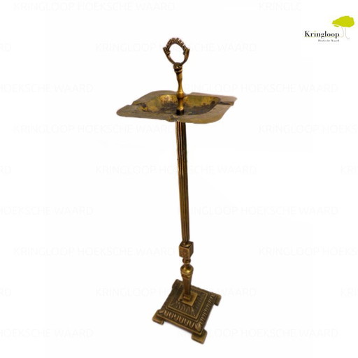 Antiker stehender Aschenbecher aus Messing