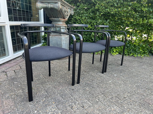 Ensemble de 3 chaises de salle à manger postmodernes, Segis