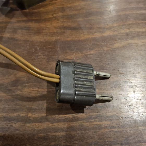 Image 1 of Lampe de bureau Art Déco en bronze antique (années 1930) Veilleuse Art Déco (tête orientable)