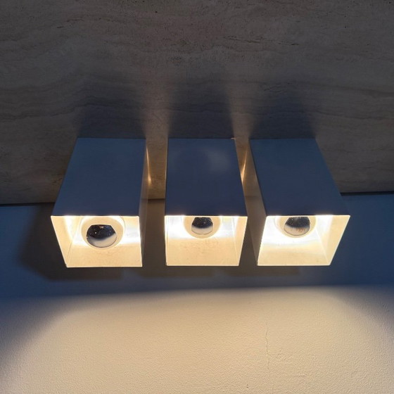 Image 1 of Set of 3 vintage Raak wall / ceiling lamps minimalist design , 1970s