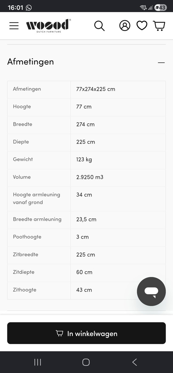 Image 1 of Woood hoekbank rechts