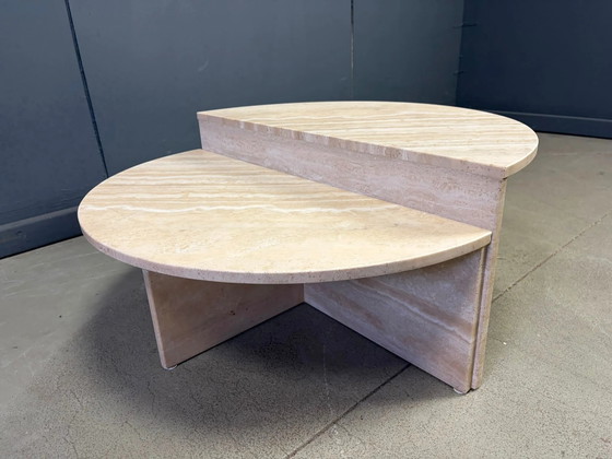Pair of travertine coffee tables, 1970s – Mid Century Modern (photo 2 of 9)
