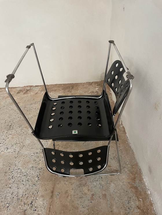 Image 1 of Sedie vintage in metallo Omstack - Bieffeplast, anni Settanta, set di 2