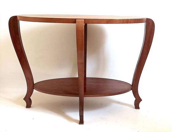 Image 1 of Guéridon Ovale Art Déco Breite 80 cm