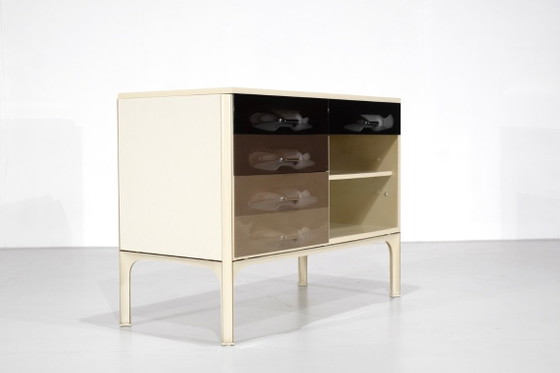 Bureau "DF2000" conçu par Raymond Loewy pour Doubinsky Frères, France 1960s. – Bureaux, Metal (photo 11 of 20)