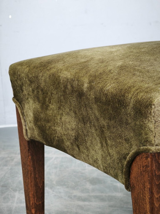 Image 1 of Art Deco Beech Wood Stool, Czechoslovakia, 1930s