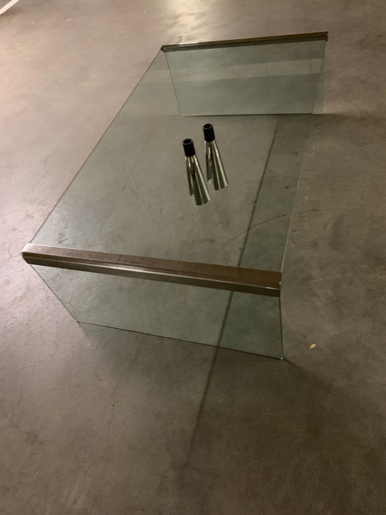 Italian Vintage Gallotti & Radice Coffee table. – Gallotti&Radice, Chrome, Glass (photo 4 of 12)