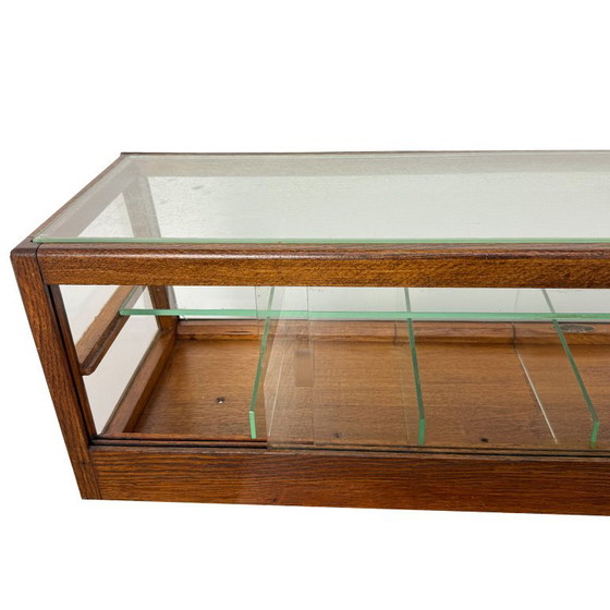 Vintage Winkelvitrine van ESMÉ, Vitrinekasten, Hout, Glas, Bruin (foto 14 van 14)