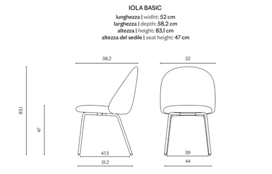 Miniforms Iola Set – Esszimmerstühle, Metal, Textile (photo 7 of 7)