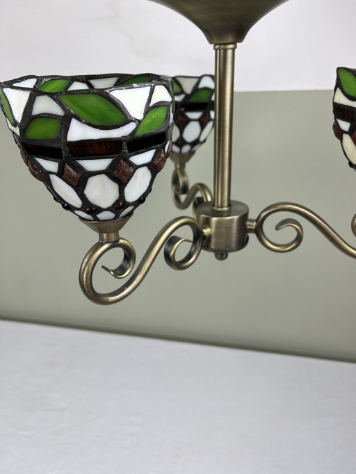 Lustre art déco pâte de verre