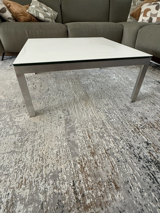 Metaform Tavolino da caffè 80x80 vetro con ceramica, Tavolini da caffè, Argentato (foto 5 di 6)