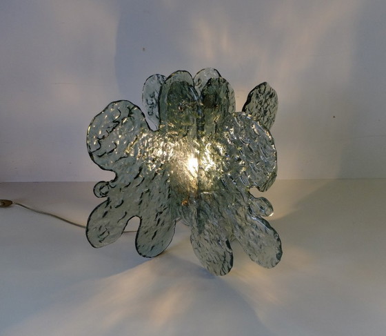 Image 1 of Tischlampe aus dickem Muranoglas Mazzega, Italien