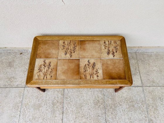 Image 1 of Vintage teak and ceramic coffee table, 1960