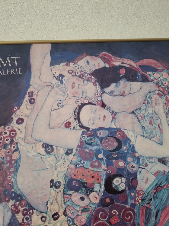 Image 1 of ✨ Gustav Klimt - La Virgen (90x90 cm) sobre dibond con marco moderno dorado ✨