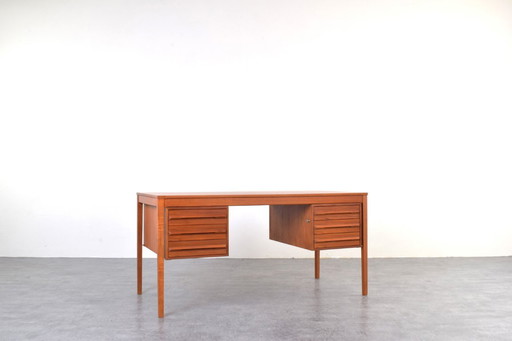 Mid-Century Teak Executive Desk by Torbjørn Afdal for Bruksbo, 1960s.