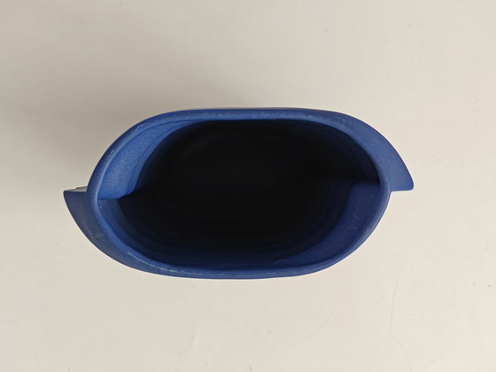 Jan Van Der Vaart – Vase en céramique bleue – Design hollandais – Vintage – Ceramic (photo 5 of 12)