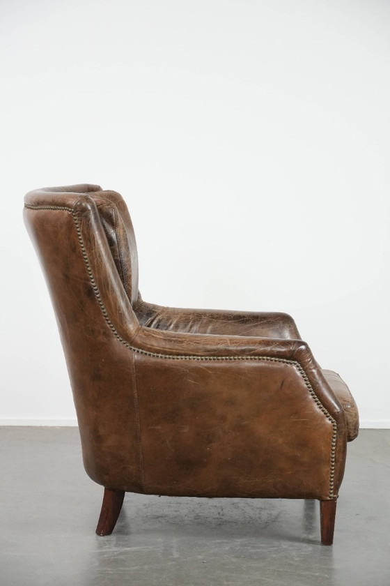 Image 1 of Vintage rundleren fauteuil met karakter en prachtige en sprekende kleuren