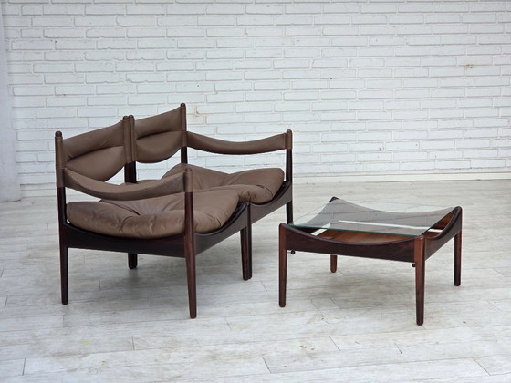 Jaren 70, Deens Design van Kristian Vedel, Modulaire bank, Model Modus. – Modulaire banken, Wood (photo 6 of 25)
