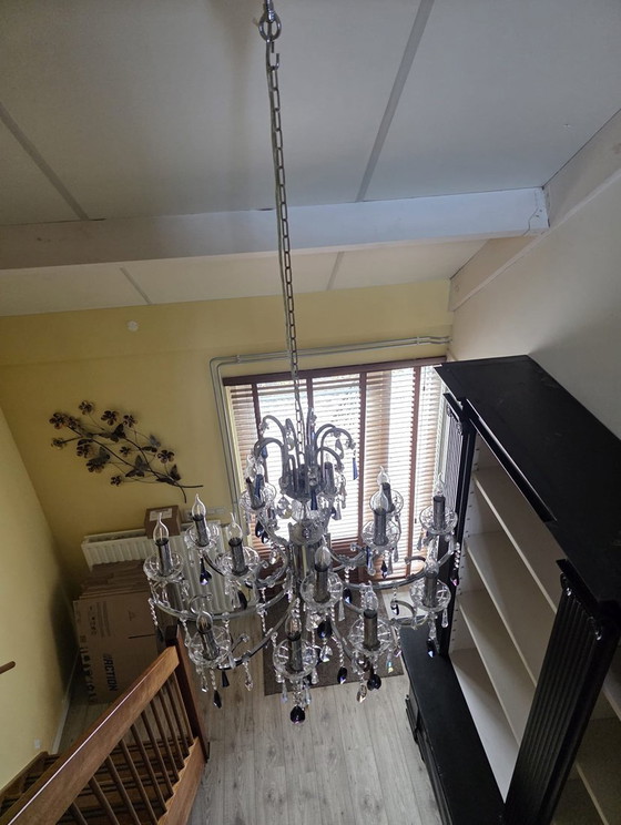 Image 1 of Lampadario di cristallo con 15 luci - veri cristalli - classico ed elegante