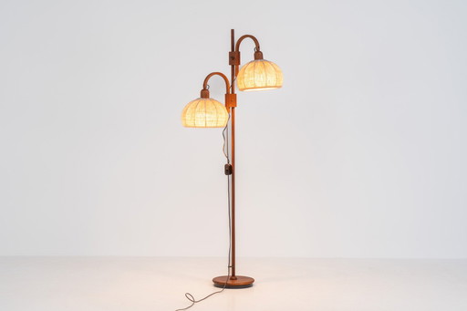 Lampadaire sculptural en teck par Domus (Allemagne, années 1970)