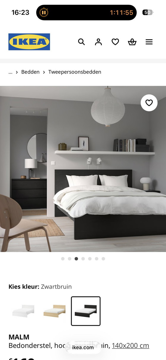 Image 1 of Struttura letto IKEA + coprimaterasso