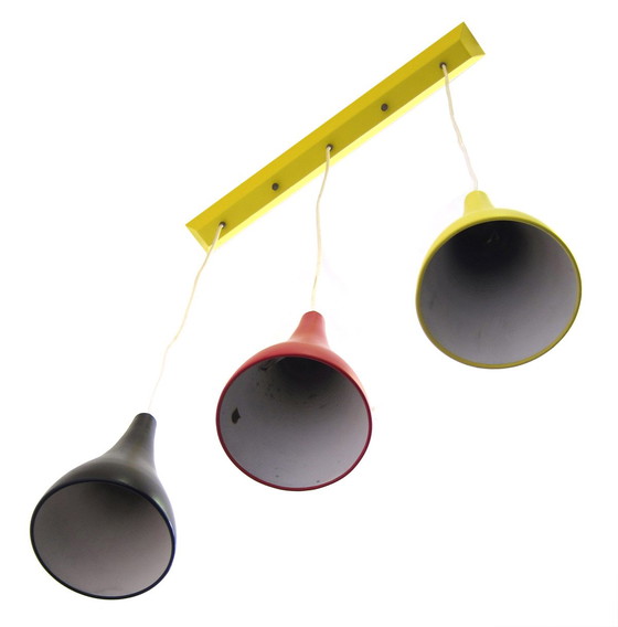 Image 1 of Louis Kalff – Ciondolo vintage Philips giallo, rosso e nero