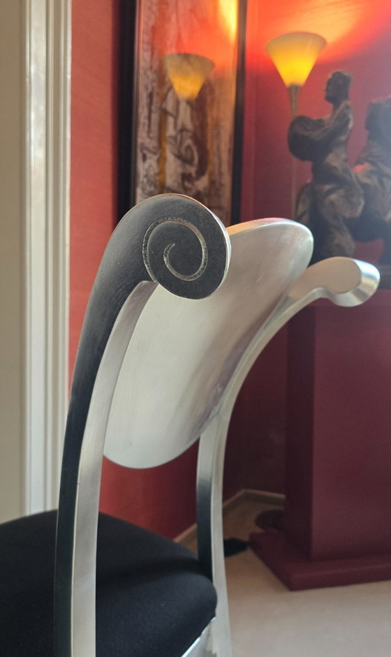 Image 1 of Coppia: 2 sedie Fratello "Angel" – Silver Edition – Design postmoderno – Primo proprietario