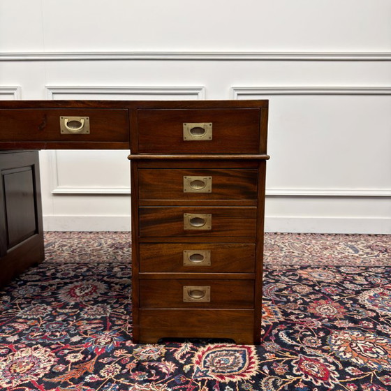 Classic English Desk with Black Leather – Wood (photo 11 of 18)