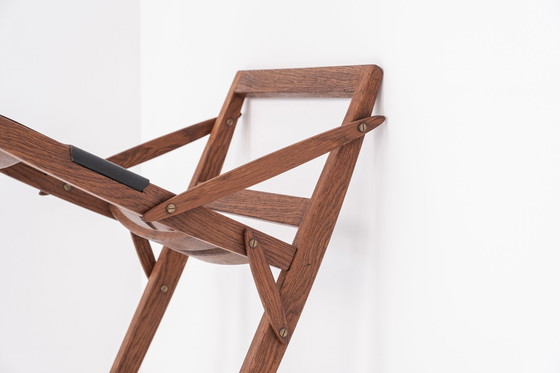 Image 1 of Rare folding stool designed by Peter Hvidt & Orla Mølgaard-Nielsen for Ludvig Pontoppidan, Denmark 1959. 