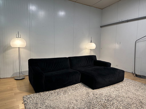 ZGAN Fest Amsterdam Clay Corner Sofa - Royal Black Velours