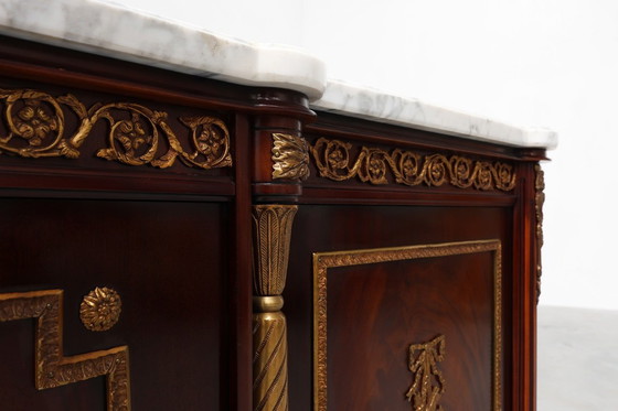 Image 1 of Hoogwaardige 20e-eeuwse mahonie buffetkast in Lodewijk XVI-stijl, E.P. Ehalt, Frankrijk