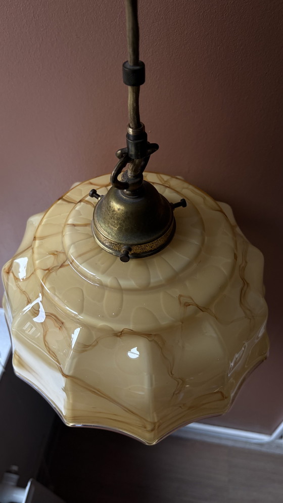 Image 1 of Art Deco Gemarmerde Hanglamp