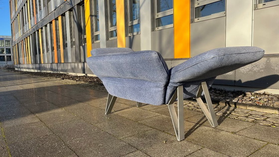 Image 1 of De Sede Design Sofa DS142 Leather (embossed) blue