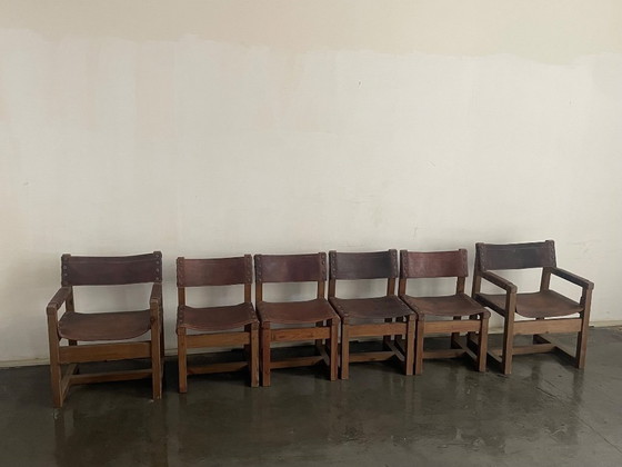 Image 1 of Set van zes eettafels