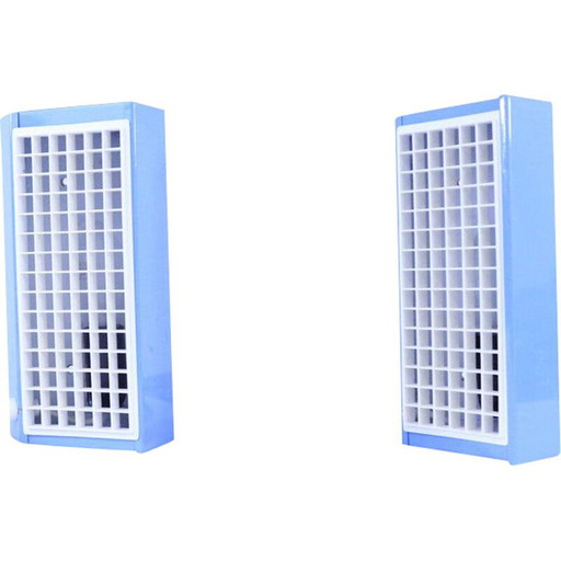 Par de apliques vintage azules y blancos de Ikea, 1980