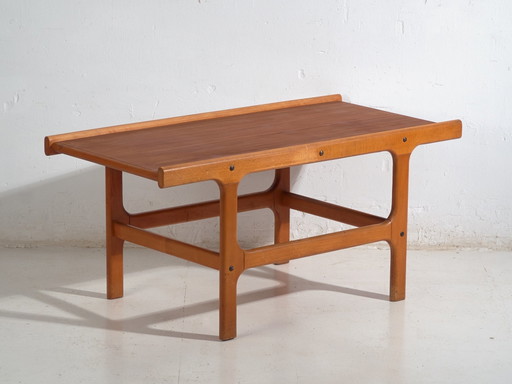 Vintage Couchtisch im skandinavischen Stil aus Teak und Buche – Skandinavien, ca. 1960