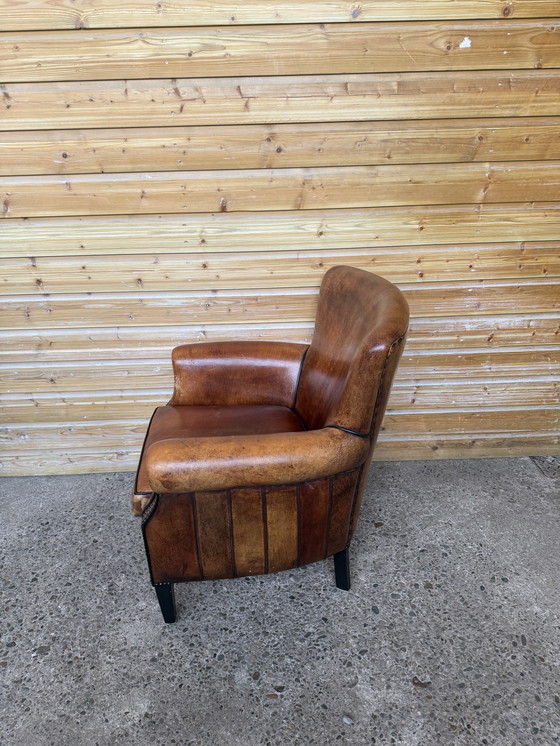 Image 1 of Lounge Atelier fauteuil schapenleer kwaliteitsleer