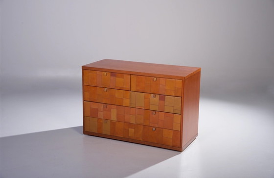 Image 1 of TITO AGNOLI FOR CALEIDO/POLTRONA FRAU CHEST OF DRAWERS IN PATHWORK LEATER