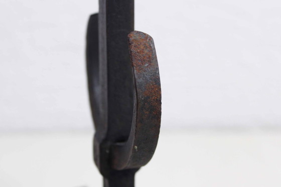Image 1 of Brutalist candlestick in iron 1950