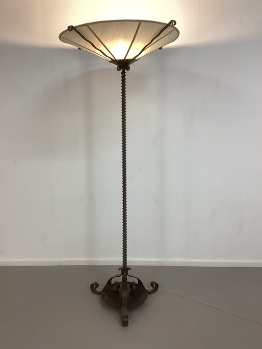 Art deco seltene Lampe Patina Schmiedeeisen 1920er Jahre