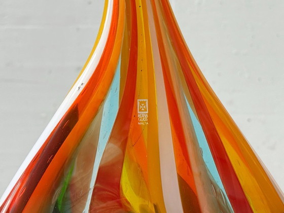 Image 1 of Mdina Glass Sculptural Studio Glass Vase / Bowl, Malta 1970s