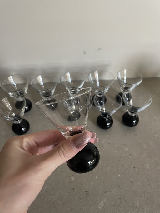 10x art deco shotglazen borrelglazen