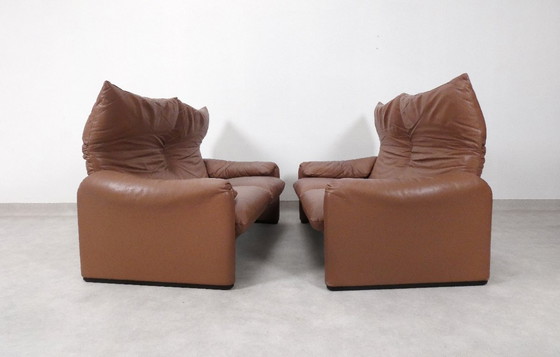 Image 1 of Conjunto Cassina Maralunga 2 plazas en piel mocca