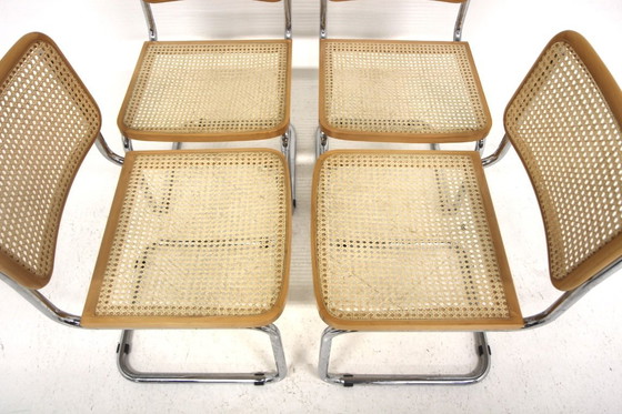Image 1 of Set of 4 "B32" chairs, Marcel Breuer, Italy, 1990